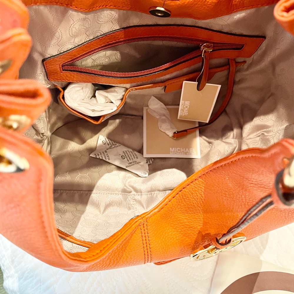 Micheal Kors orange leather layton hobo. - Picture 8 of 10